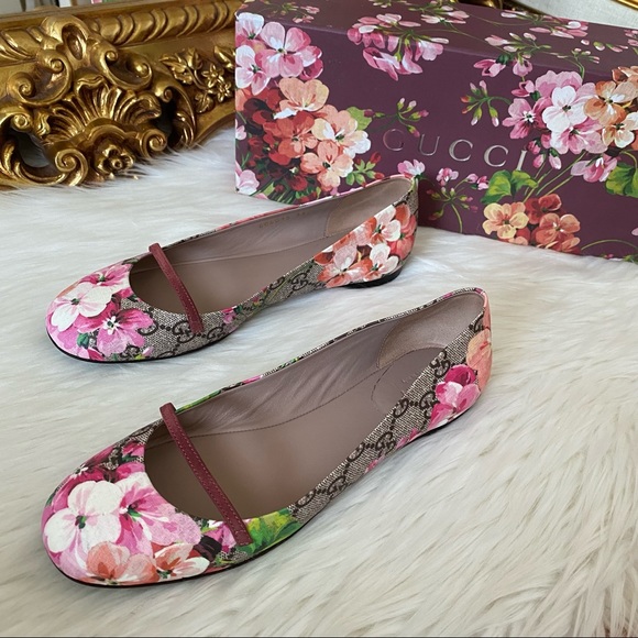 Gucci Bloom Mary Jane  Ballerina Flat - Picture 4 of 16